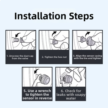 Bluetooth TPMS sapka – Külső vezeték nélküli gumiabroncsnyomás-figyelő szenzor, univerzális, digitális kijelző, 0–900 kPa tartomány