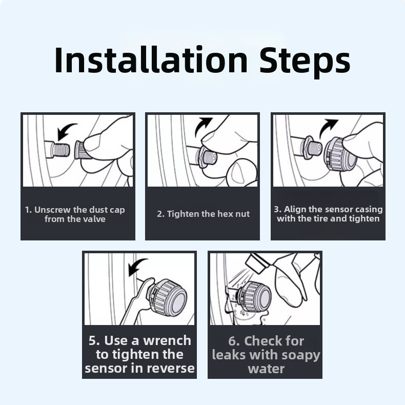 Bluetooth TPMS sapka – Külső vezeték nélküli gumiabroncsnyomás-figyelő szenzor, univerzális, digitális kijelző, 0–900 kPa tartomány