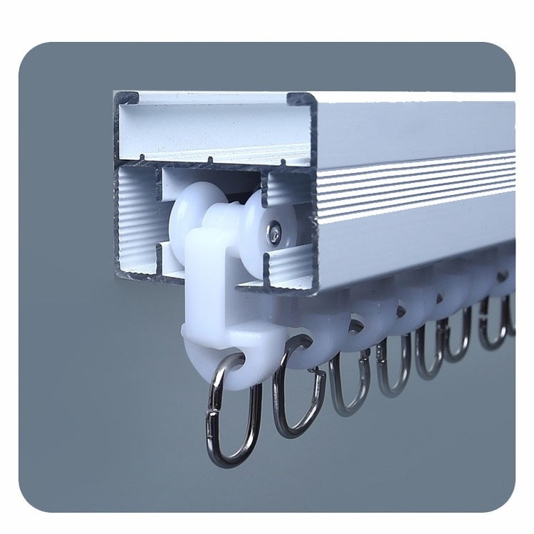 Комплект ролки за завеси по релса — пластмаса и неръждаема стомана, персонализируем, модерен минималистичен стил