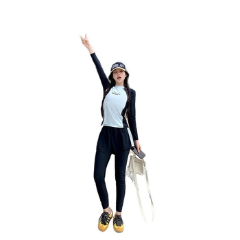 Ženski dvodijelni wetsuit s dugim rukavima, jastučić na prsima, UV zaštita; vanjski najlon, podstava 70% poliester, 180 g/m²