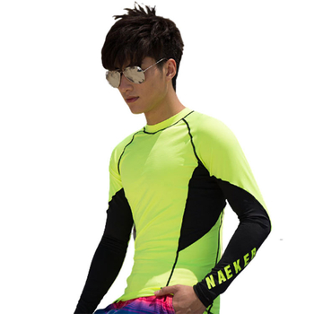 Muški najlonski brzi-suši kostim za ronjenje i surfanje s dugim rukavima, jednobojni, brend NAEKER