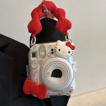 Instax Mini prozirna kućišta s pletenim užetom za kameru, ručno izrađeno Jiechuangxing, poliester užet, plastična kopča