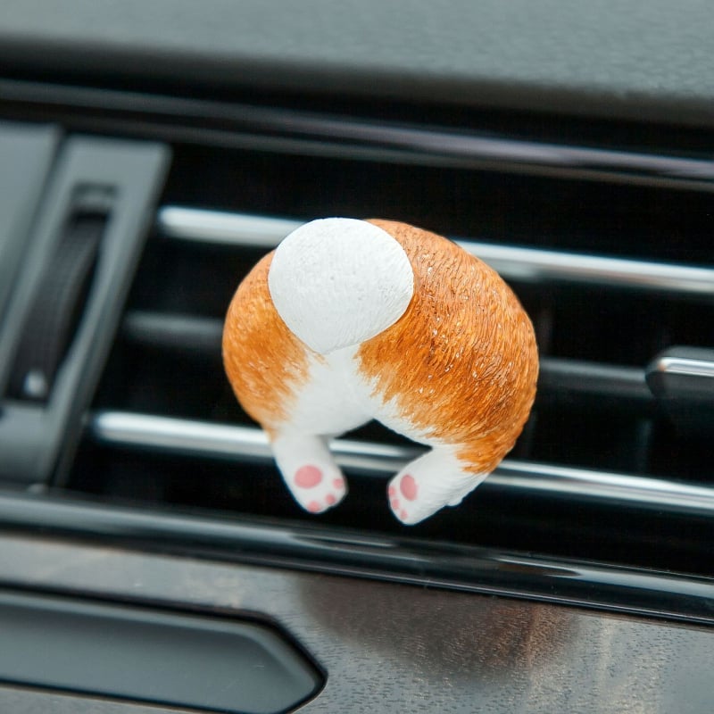 Κλιπ αρώματος αυτοκινήτου – σχέδιο Corgi Butt, πέτρες αρωματοθεραπείας, εξατομικευμένο εσωτερικό διακοσμητικό