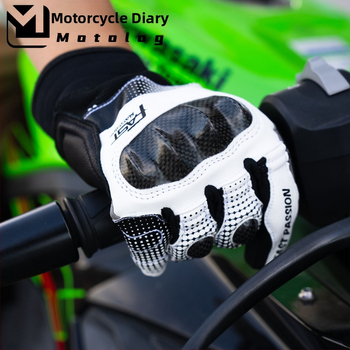 Mănuși pentru motocicletă din fibră de carbon, unisex, pentru toate anotimpurile, stil cavaler, reflectorizante pentru rularea nocturnă