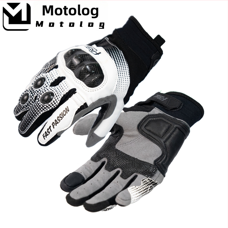 Mănuși pentru motocicletă din fibră de carbon, unisex, pentru toate anotimpurile, stil cavaler, reflectorizante pentru rularea nocturnă