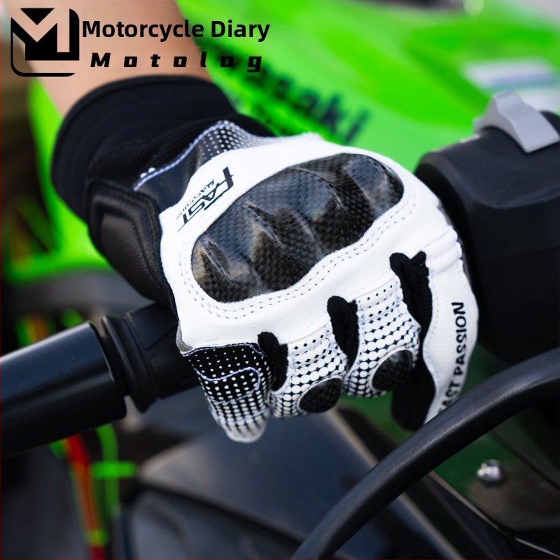 Mănuși pentru motocicletă din fibră de carbon, unisex, pentru toate anotimpurile, stil cavaler, reflectorizante pentru rularea nocturnă