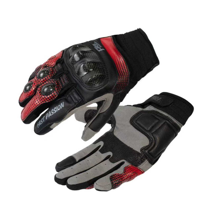 Mănuși pentru motocicletă din fibră de carbon, unisex, pentru toate anotimpurile, stil cavaler, reflectorizante pentru rularea nocturnă