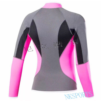 Ženski neoprenski diving top, topao, jednobojan, za ronjenje