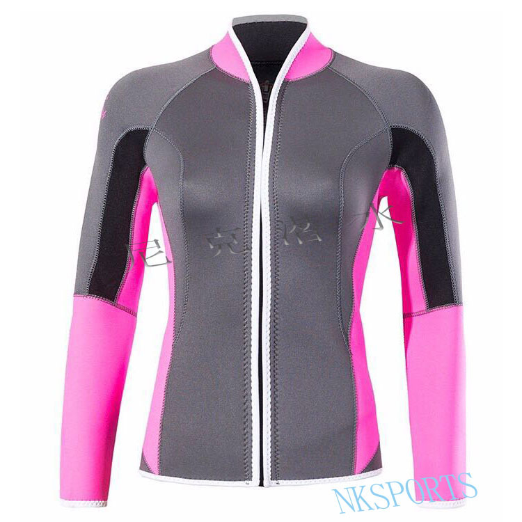 Ženski neoprenski diving top, topao, jednobojan, za ronjenje