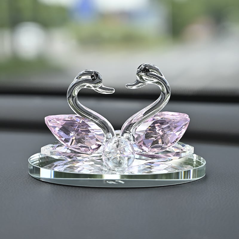Kristalni labud auto držač parfema – jednostavan stil, materijal: kristal, funkcija: dekoracija