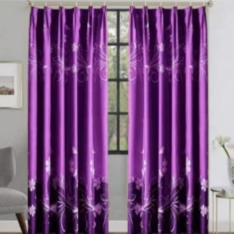 Závesy do obývačky, bez vŕtania, polyesterový potlačený materiál, čiastočné zatienenie 40–70%, štýl juhovýchodnej Ázie