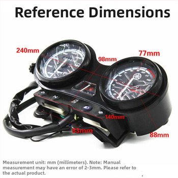 Mojelong инструментен панел за мотоциклет Tianjian YBR125 — механико-електронен комплект с запалване, индикатори, осветление на таблото и одометър