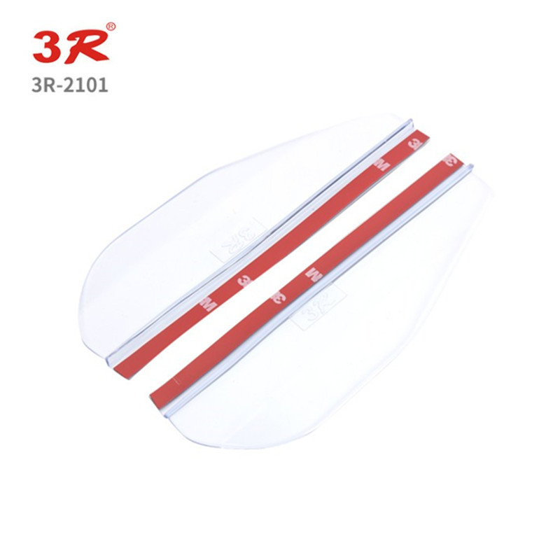 Scut de ploaie pentru oglinda retrovizoare auto – 3R, cauciuc, instalare cu adeziv, potrivire universală, personalizabil