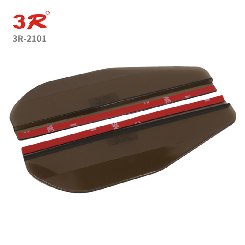 Scut de ploaie pentru oglinda retrovizoare auto – 3R, cauciuc, instalare cu adeziv, potrivire universală, personalizabil