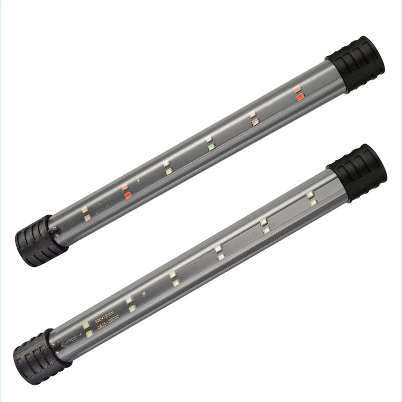 Podvodna LED svjetiljka za akvarij, vodootporna, PVC-staklo, model T4-20, 3–12W, 150 g, za vodene biljke