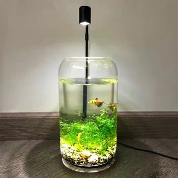Okrugla akril LED mini krajolik svjetiljka za mahovinu, biljke, vodene biljke, paludarij i akvarij