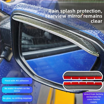 Carfu ABS hátsó visszapillantó tükör esővédője, ragasztós telepítés, 2 db, általános autómodellekhez