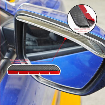 Carfu ABS hátsó visszapillantó tükör esővédője, ragasztós telepítés, 2 db, általános autómodellekhez