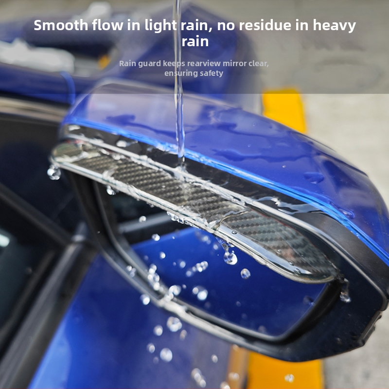 Carfu ABS hátsó visszapillantó tükör esővédője, ragasztós telepítés, 2 db, általános autómodellekhez