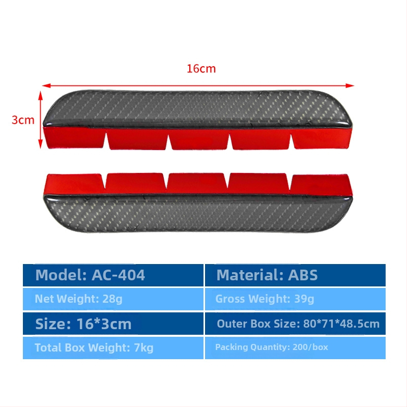 Carfu ABS hátsó visszapillantó tükör esővédője, ragasztós telepítés, 2 db, általános autómodellekhez