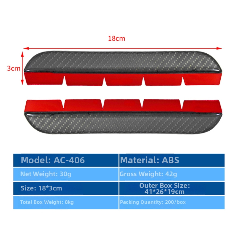 Carfu ABS hátsó visszapillantó tükör esővédője, ragasztós telepítés, 2 db, általános autómodellekhez