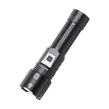 Lanterna LED cu încărcare USB, corp din aliaj de aluminiu, baterie de 3000 mAh, LED, rază peste 500 de metri