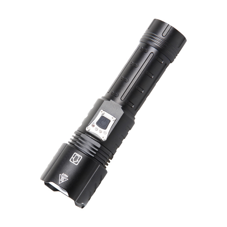 Lanterna LED cu încărcare USB, corp din aliaj de aluminiu, baterie de 3000 mAh, LED, rază peste 500 de metri