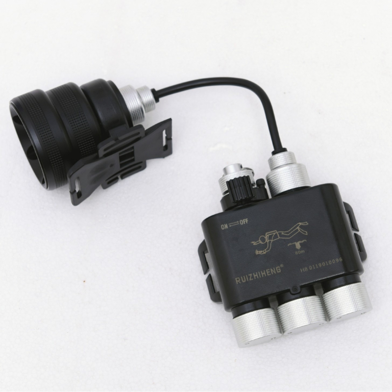 Lumină pentru mască de scufundări cu LED XHP50, carcasă din aliaj de aluminiu, baterie 3×18650