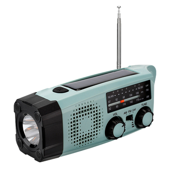 Έκτακτο πολυλειτουργικό ραδιόφωνο με ειδοποίηση σεισμού, χειροκίνητη τροφοδοσία και LED φακό, μπαταρία 2000mAh