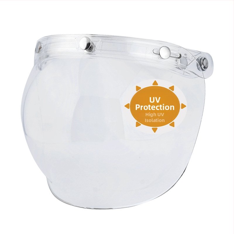 Bubble zrkadlový štít pre prilbu na motorke - UV ochrana, ochrana očí, ochrana proti piesku, Značka JEF, Model JEF