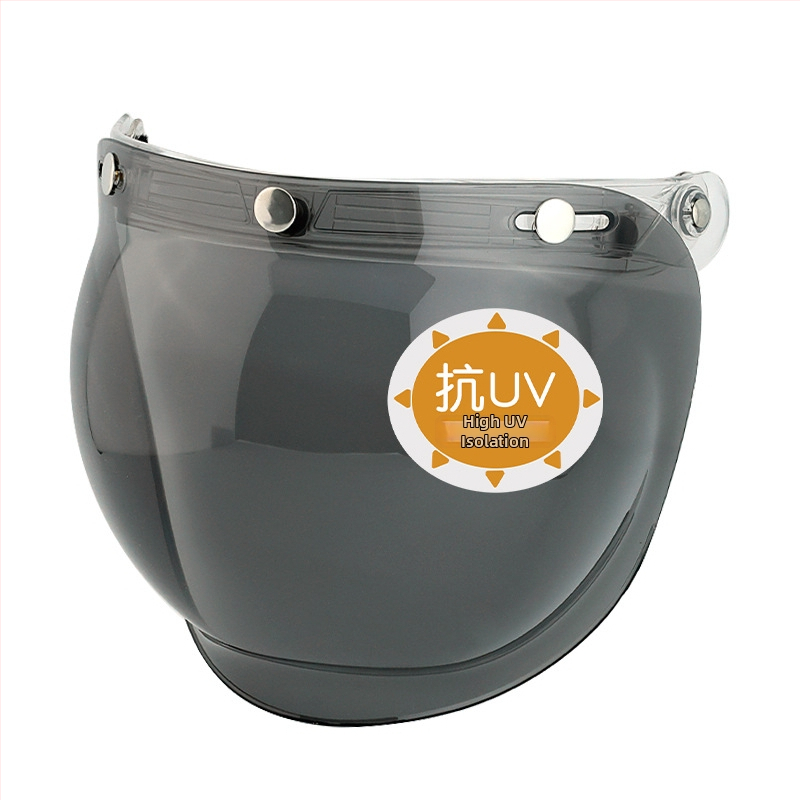 Bubble zrkadlový štít pre prilbu na motorke - UV ochrana, ochrana očí, ochrana proti piesku, Značka JEF, Model JEF