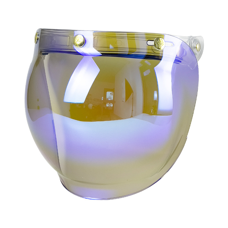 Vizor oglindă bule pentru cască motocicletă - protecție UV, protecție ochi, protecție împotriva nisipului, Brand JEF, Model JEF