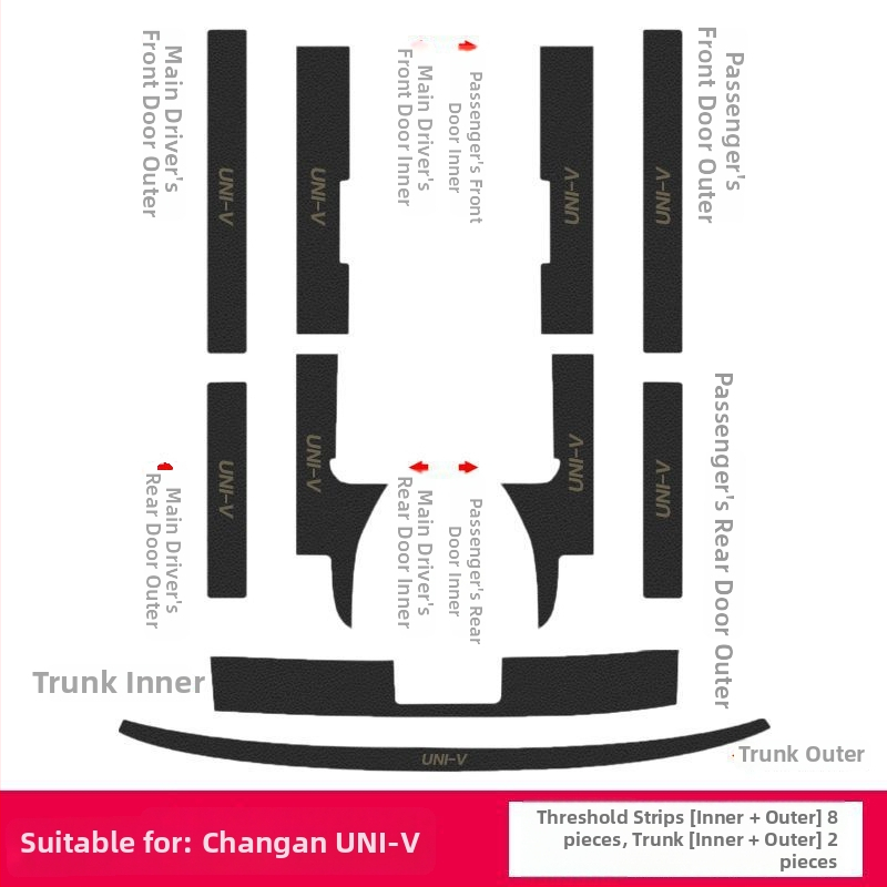 Práh dverí auta – protiskĺzová a proti kolíznym ochranná lišta, Mingyu, Číslo dielu pl661760619816, materiál: Other