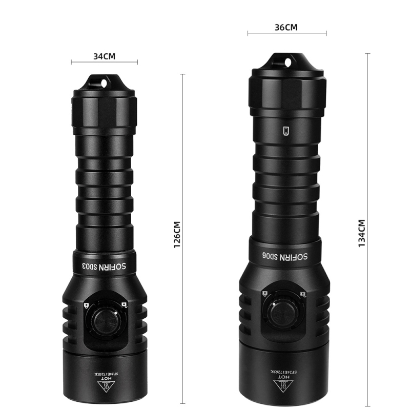 sofirn SD06 Potapajuća LED lampa – Tijelo od aluminijske legure, 3200 lm, 21700 litijska baterija