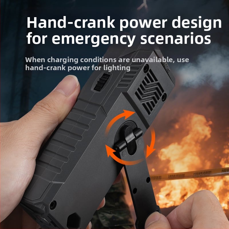 Πολυλειτουργικό ραδιόφωνο έκτακτης ανάγκης με συναγερμό σεισμού, χειροκίνητη κίνηση και ηλιακή τροφοδοσία, LED φακός, περίβλημα ABS+PC, μπαταρία 18650