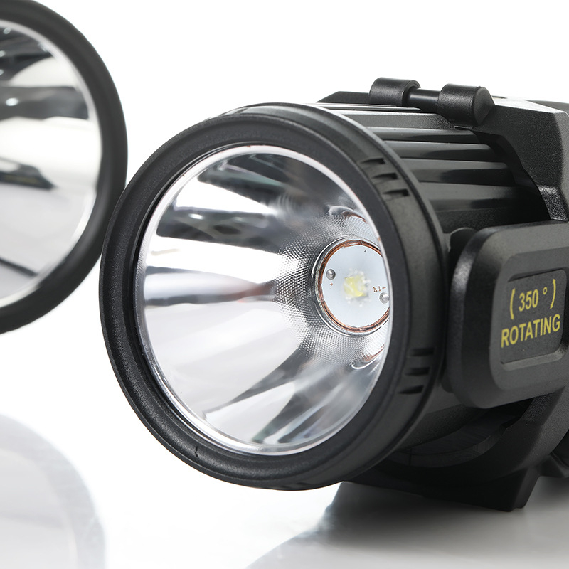 P50 Портативен LED фенер за къмпинг, 30W, 4500mAh литиева батерия, 360° въртене, обхват над 500 м, презареждащ се