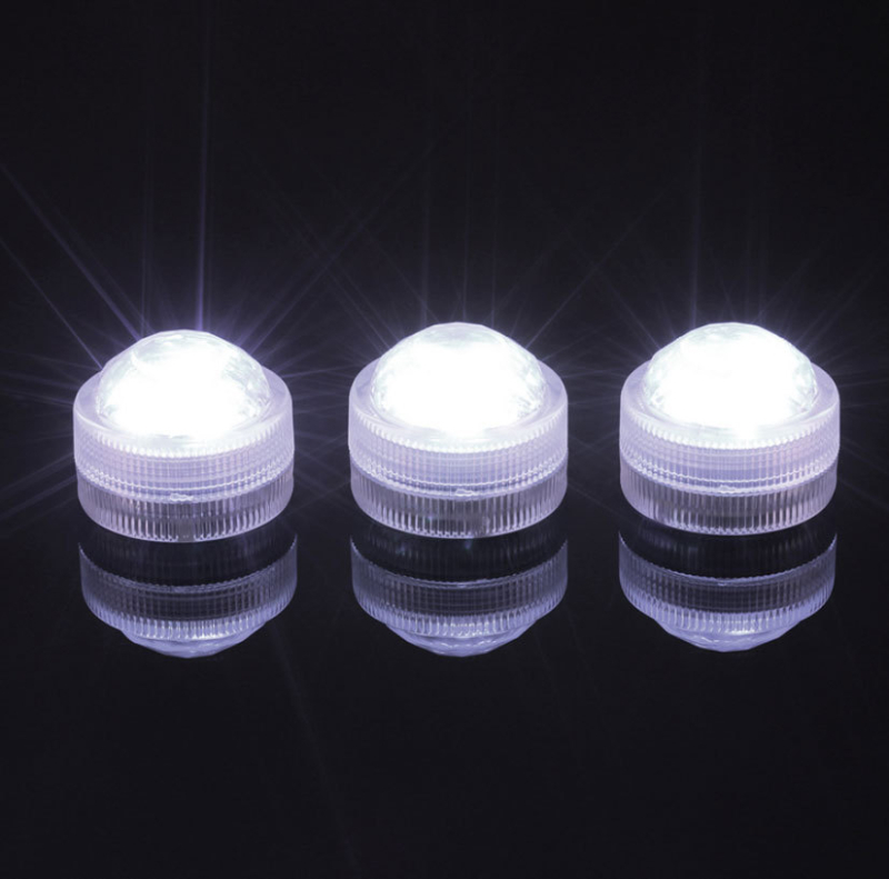 3-LED gyémánt alakú víz alatti LED világítás, vízálló elektronikus gyertya, oszlopos dekor lámpa mikro tájhoz, akváriumhoz és váza (Anyag: PS; Kézzel készített; Vízálló elektronikus gyertya; Alak: Oszlop)