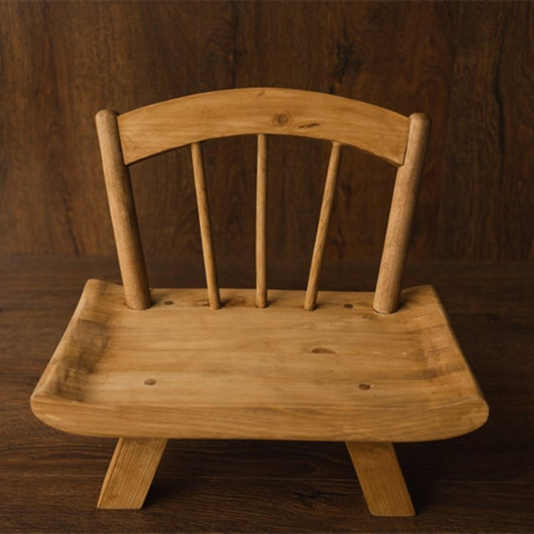 Prop fotografic pentru nou-născuți: scaun din lemn, model demontabil, 1,2 kg, pentru ședințe în studio – Longyi Crafts (Lemn; Model demontabil; 1,2 kg; Utilizare în studio)
