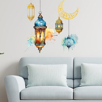 PVC самозалепващ стенен стикер - водоустойчив, декоративен мотив сладки животни, 1 бр., за дневна/спалня/баня