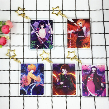 Demon Slayer akrilni ključni lanac – Tanjiro, Nezuko, Giyu – anime stil, unisex (akril, tiskano logotip, mogućnost prilagodbe)