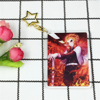 Demon Slayer akrilni ključni lanac – Tanjiro, Nezuko, Giyu – anime stil, unisex (akril, tiskano logotip, mogućnost prilagodbe)
