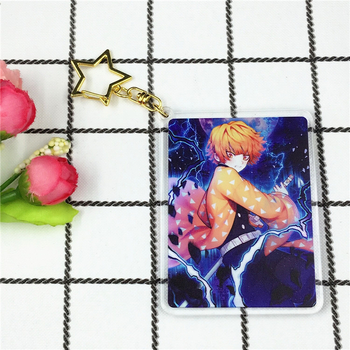 Demon Slayer akrilni ključni lanac – Tanjiro, Nezuko, Giyu – anime stil, unisex (akril, tiskano logotip, mogućnost prilagodbe)