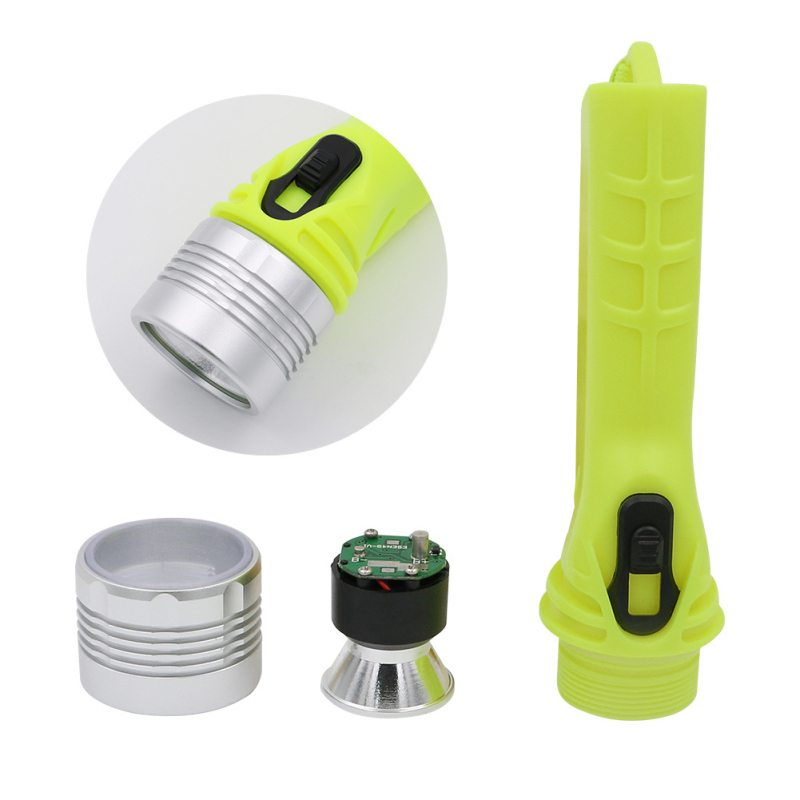 Подводен LED фенер за гмуркане, 4xAA, ABS+алюминиев корпус, 3W, водоустойчив