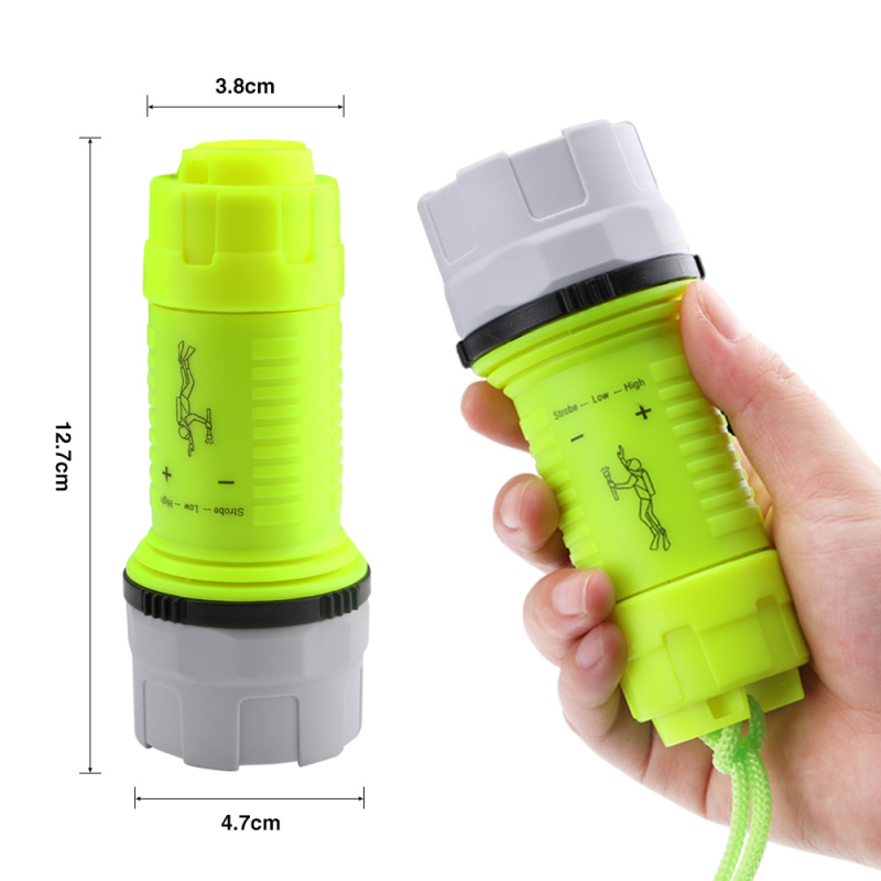 Ručna potopna LED svjetiljka 10W, podvodno radno svjetlo, kućište od aluminija-ABS, treba 3xAA baterije, vodootporna i otporna na padove, domet do 100 m