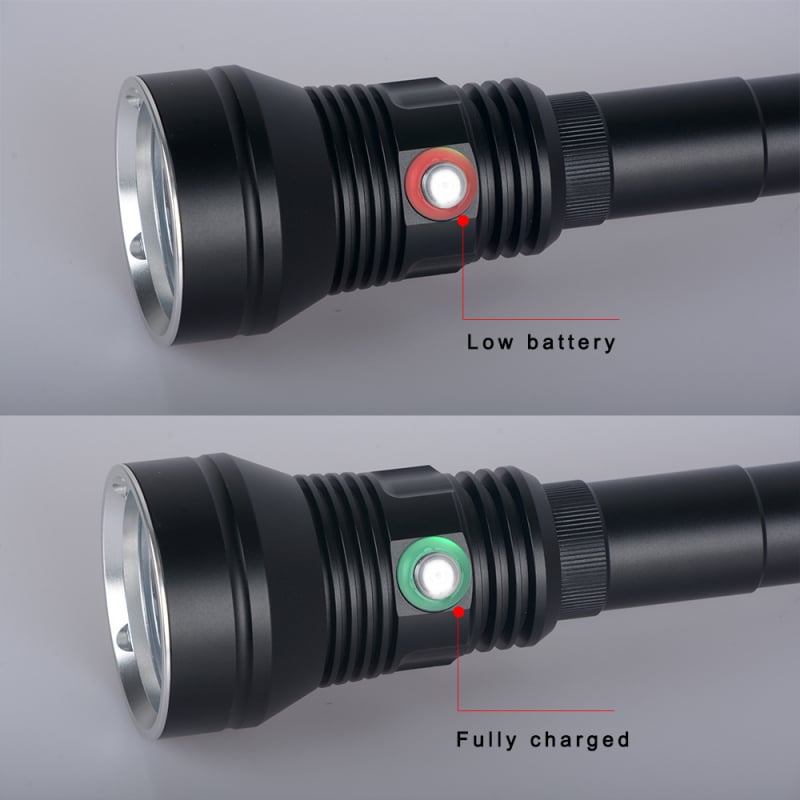 LED гмуркащ фенер с алуминиев корпус, 30W, обхват 500 м+, използва 26650 батерия (батерията не е включена)