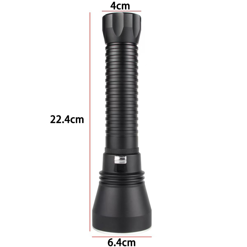 P70 potapljačka LED svjetiljka, aluminijsko kućište, 30W, 5000mAh, vodootporna, domet snopa 200–500 m