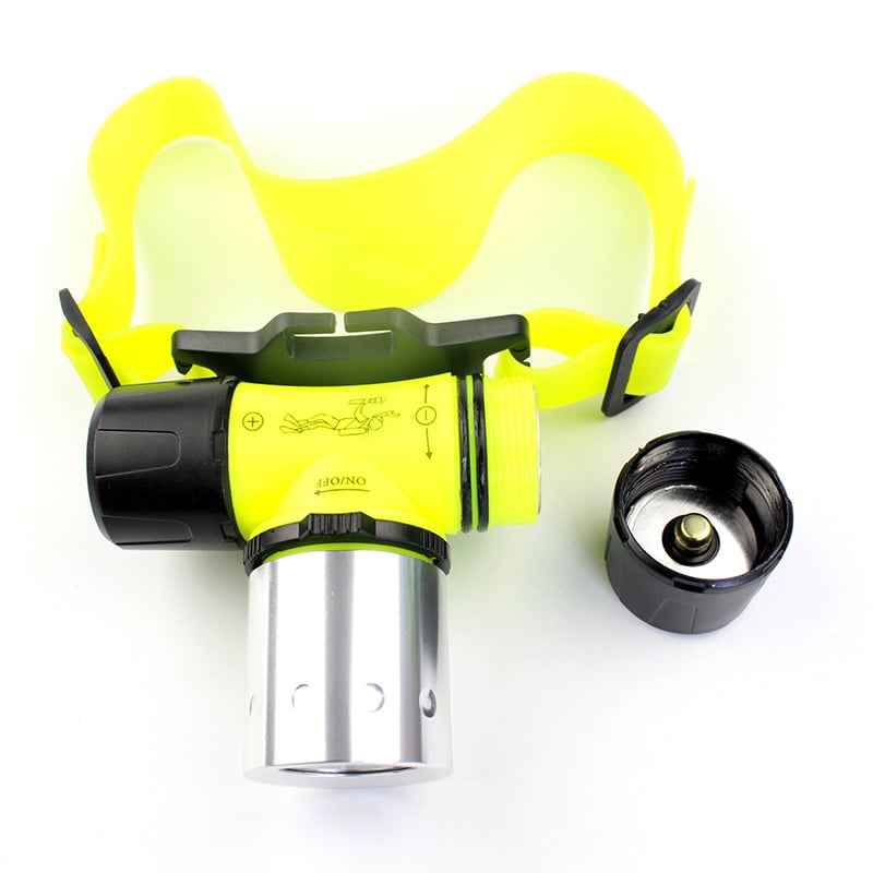 Podvodna LED čelna svjetiljka, 5W LED, napajanje 18650, ABS kućište, domet 100–200 m