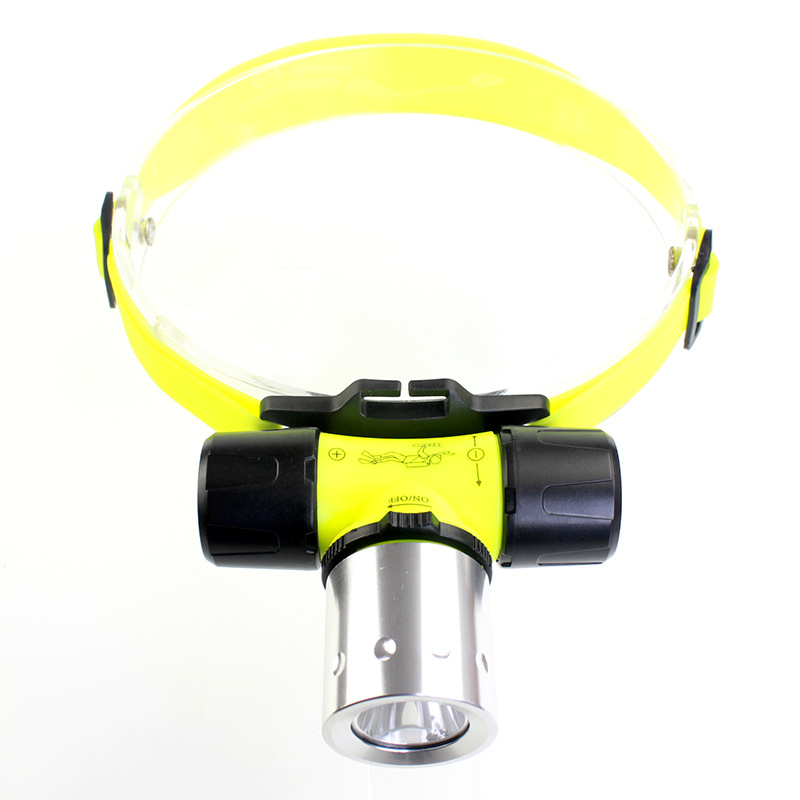 Podvodna LED čelna svjetiljka, 5W LED, napajanje 18650, ABS kućište, domet 100–200 m