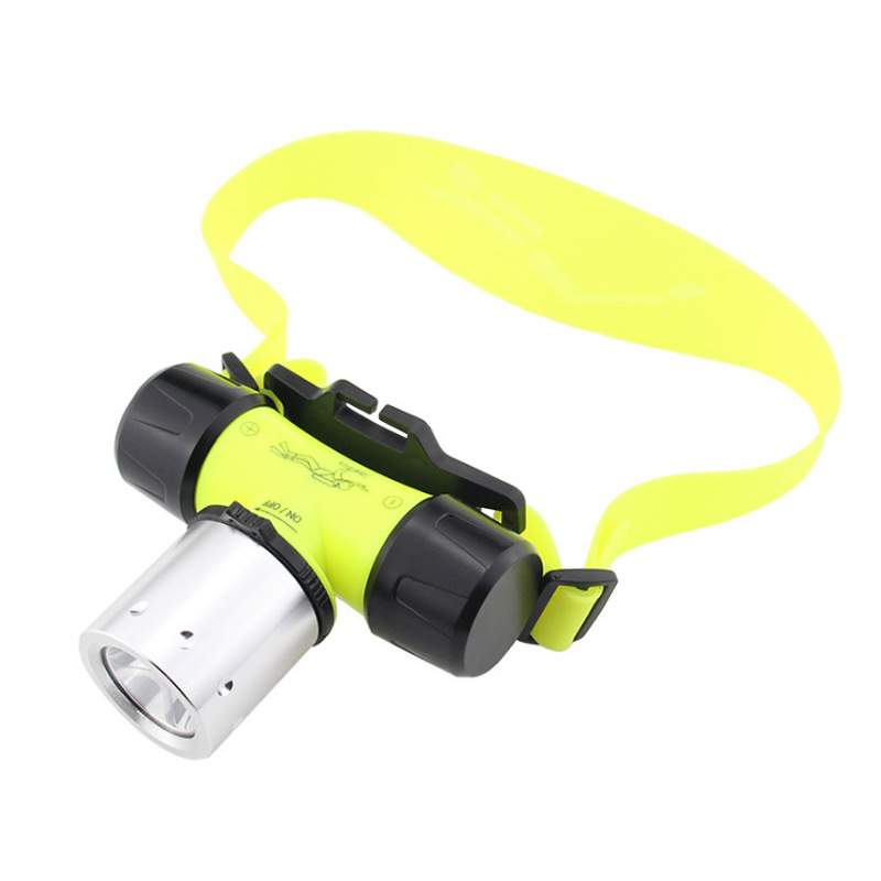 Podvodna LED čelna svjetiljka, 5W LED, napajanje 18650, ABS kućište, domet 100–200 m