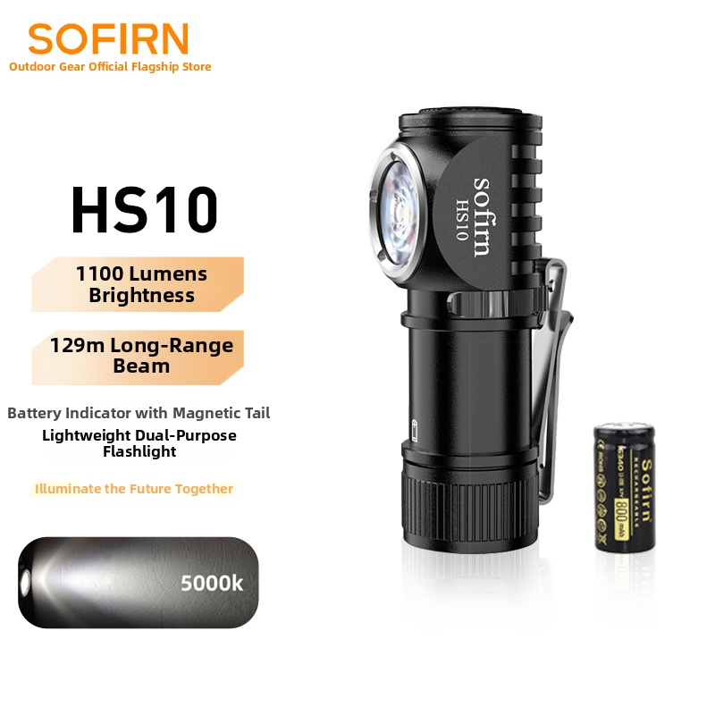 Sofirn HS10 LED čelovka - dvojité použitie (ručné/na hlavu), 10W, 800mAh, 1000 lm